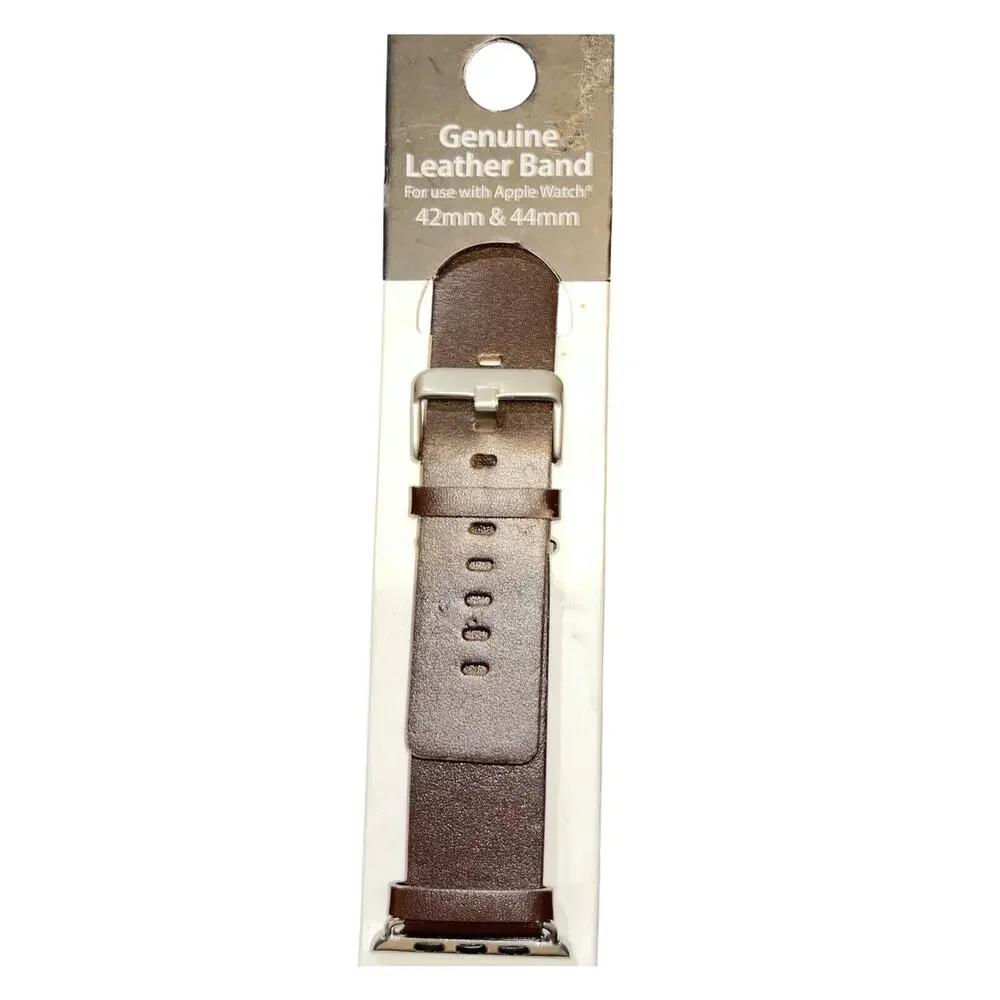 Genuine Leather Apple Watch Band for 42/44/45mm for Series 4,5,6,7,8,9 & SE